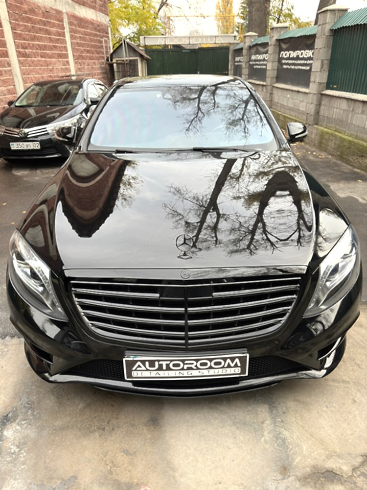 Mercedes Benz S400 антихром полировка кузова керамика Алматы детейлинг Autoroom kz